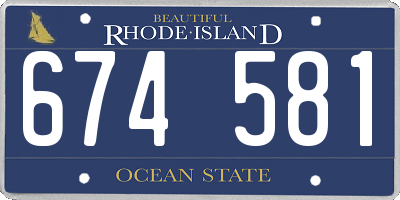 RI license plate 674581