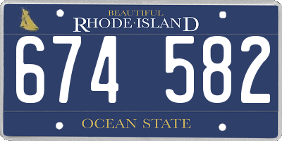 RI license plate 674582