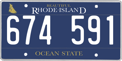 RI license plate 674591