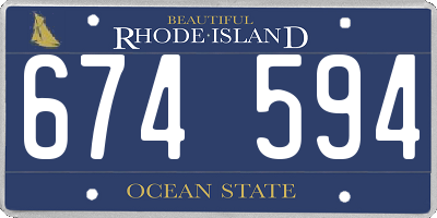 RI license plate 674594
