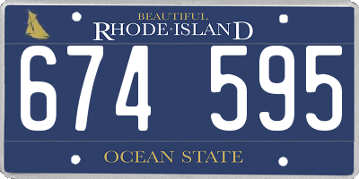 RI license plate 674595