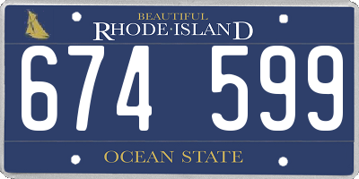 RI license plate 674599