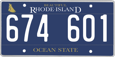 RI license plate 674601