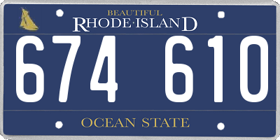 RI license plate 674610