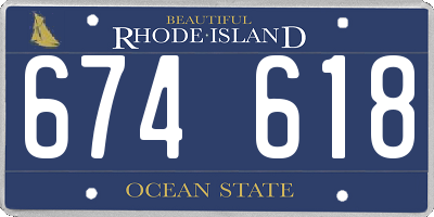 RI license plate 674618