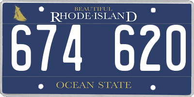 RI license plate 674620