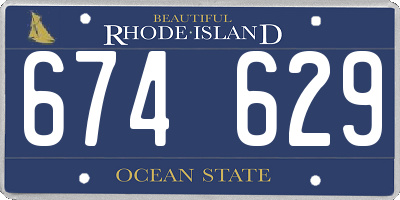 RI license plate 674629