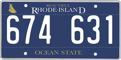 RI license plate 674631