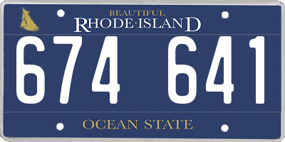 RI license plate 674641