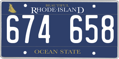 RI license plate 674658
