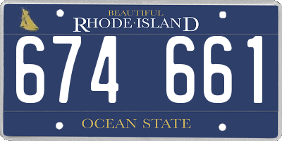 RI license plate 674661