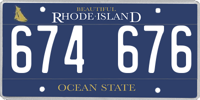 RI license plate 674676