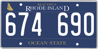 RI license plate 674690