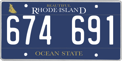 RI license plate 674691