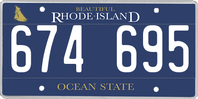RI license plate 674695