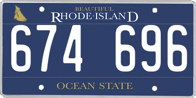 RI license plate 674696