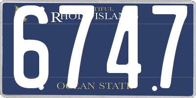 RI license plate 6747
