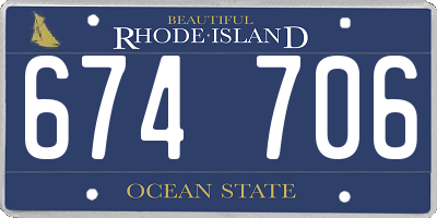 RI license plate 674706