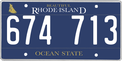 RI license plate 674713