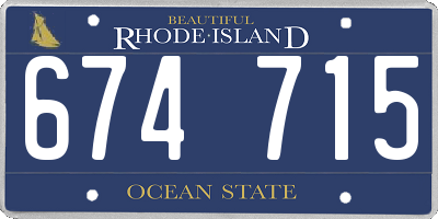 RI license plate 674715
