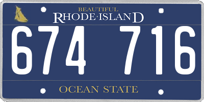 RI license plate 674716