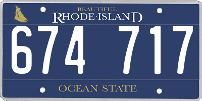 RI license plate 674717