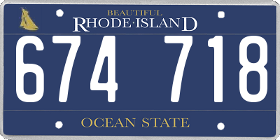 RI license plate 674718