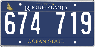 RI license plate 674719