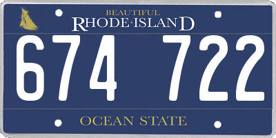 RI license plate 674722