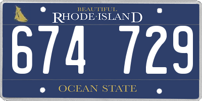 RI license plate 674729