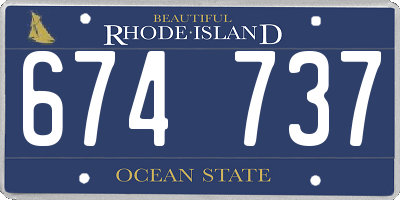 RI license plate 674737
