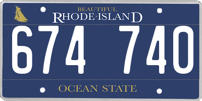 RI license plate 674740