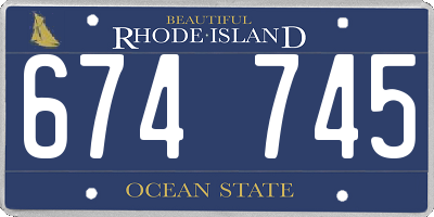 RI license plate 674745