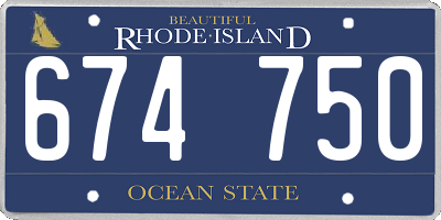 RI license plate 674750