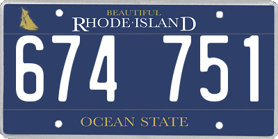 RI license plate 674751