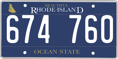 RI license plate 674760