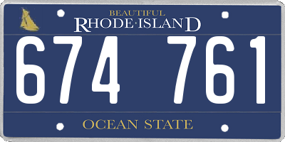 RI license plate 674761