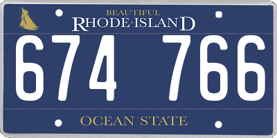 RI license plate 674766