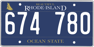 RI license plate 674780