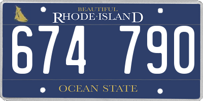 RI license plate 674790