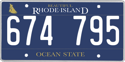 RI license plate 674795