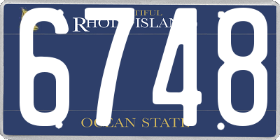 RI license plate 6748