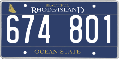 RI license plate 674801