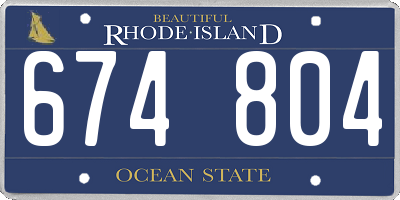 RI license plate 674804