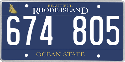RI license plate 674805