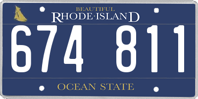 RI license plate 674811