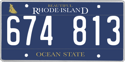 RI license plate 674813
