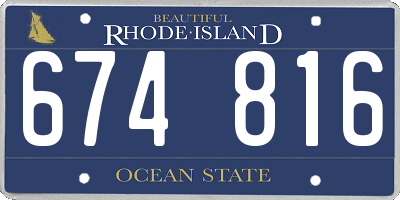 RI license plate 674816
