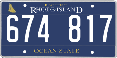 RI license plate 674817