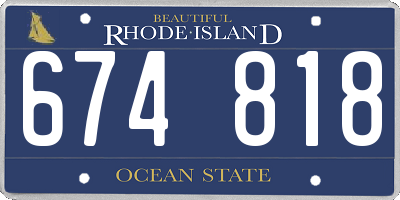 RI license plate 674818